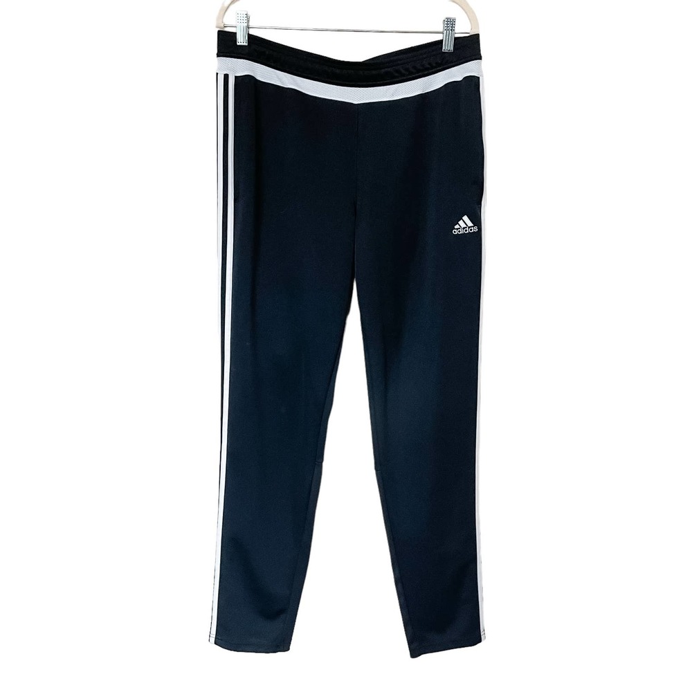 Adidas Climacool Athletic Striped Sweatpants Black Women's Size XL